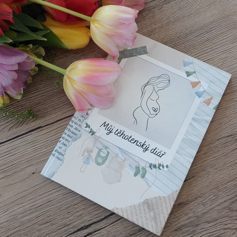 Těhotenský diář (knižní vazba)