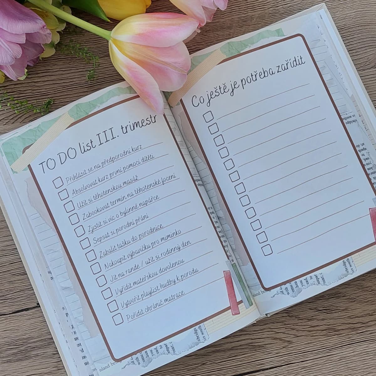 Těhotenský diář (knižní vazba) – 2